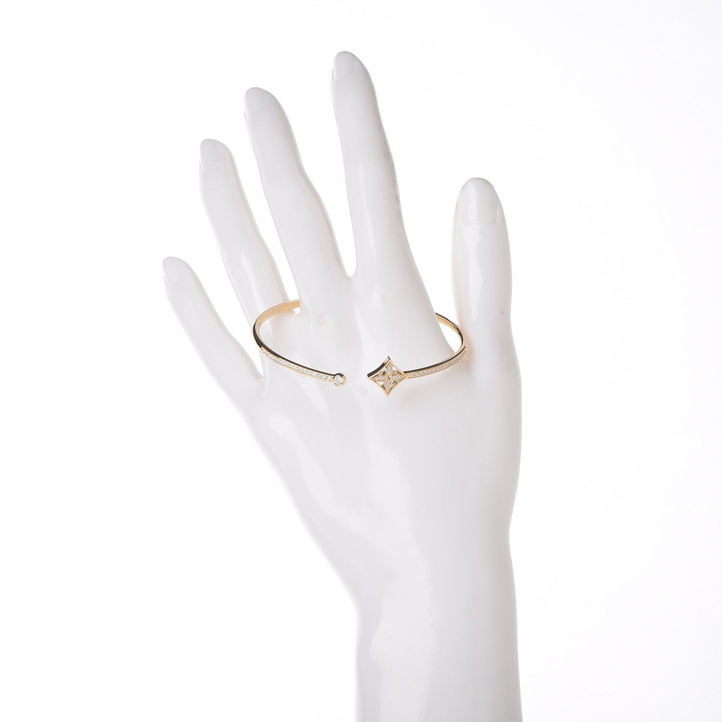 18K Yellow Gold Diamond Pave Idylle Blossom Twist Bracelet