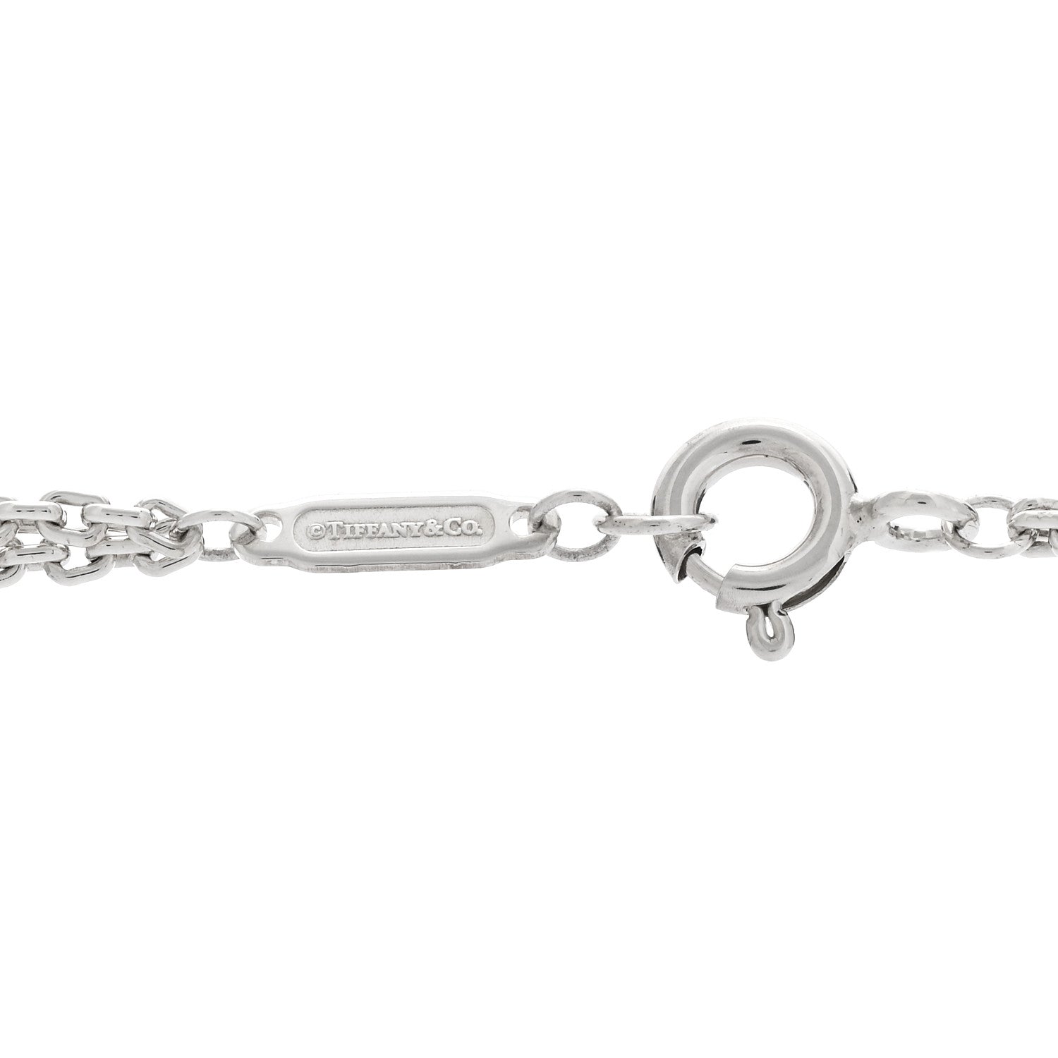 Tiffany Sterling Silver Double HardWear Link Pendant Necklace 4 of 6