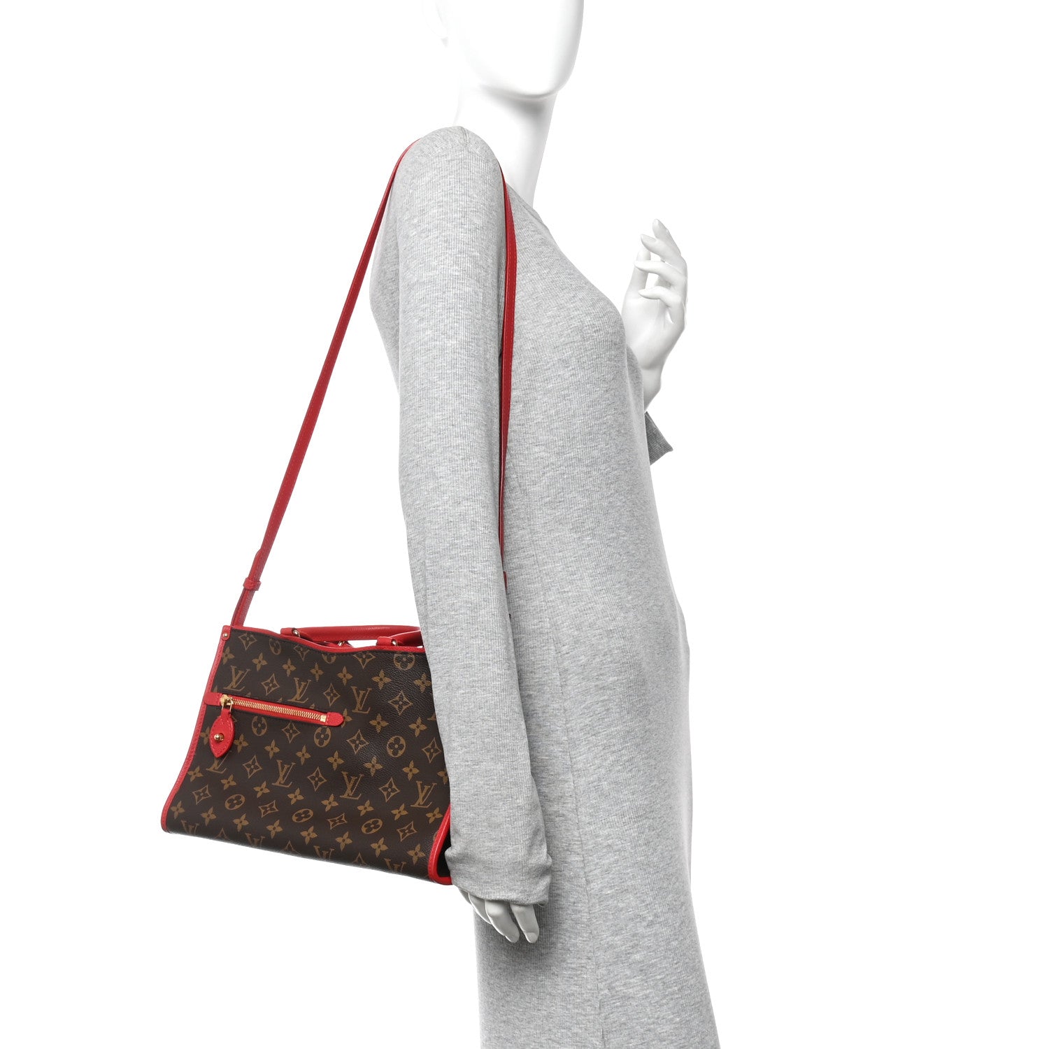 Louis Vuitton Monogram Popincourt PM Red 2 of 9