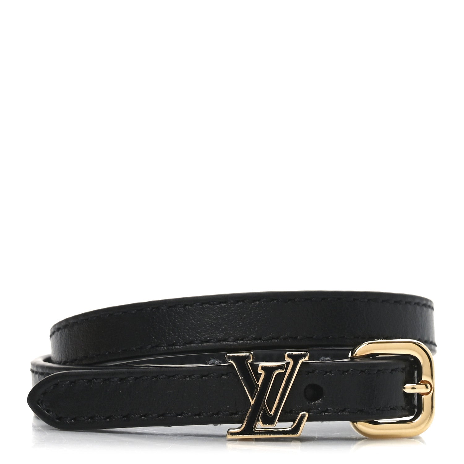 Louis Vuitton Calfskin Enamel LV Darling Bracelet Black 1 of 5