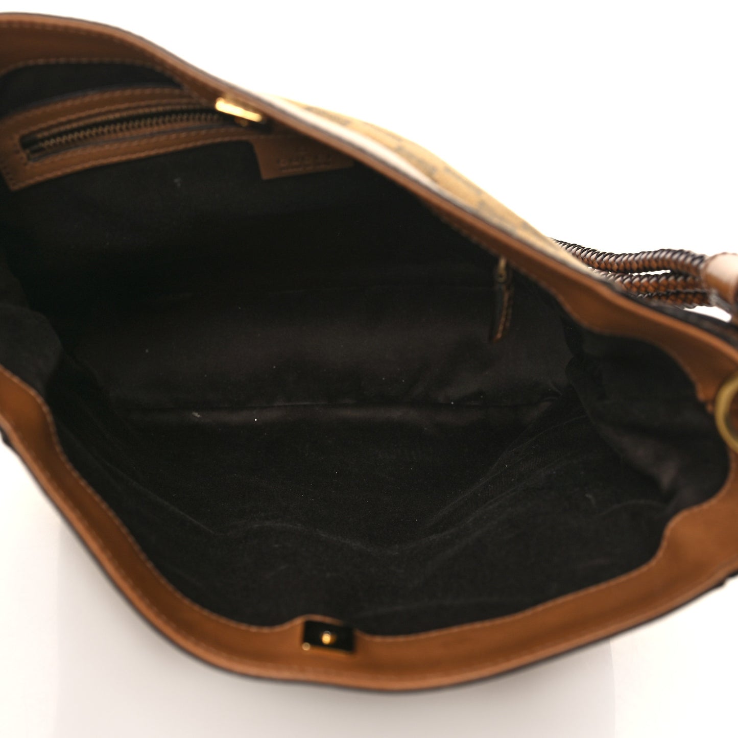 Monogram Braided Shoulder Bag Brown