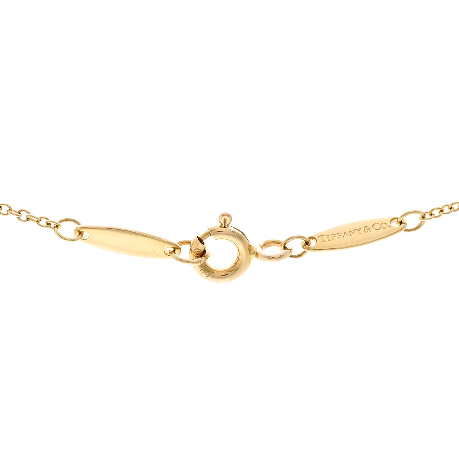 Tiffany 18K Yellow Gold Diamond .10ct Elsa Peretti Diamonds by the Yard Pendant Necklace 4 of 4