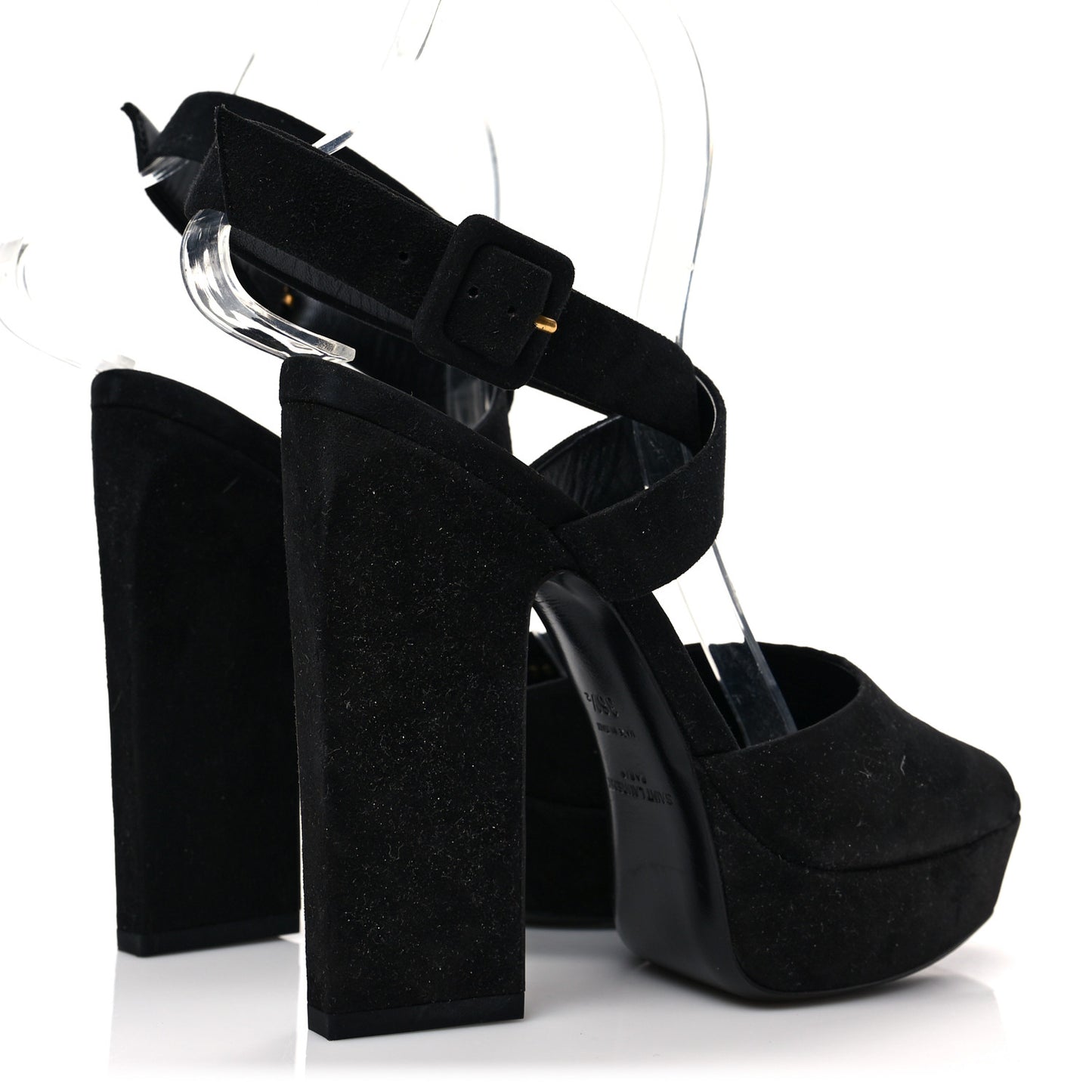 Suede Debbie Platform Sandal 36.5 Black