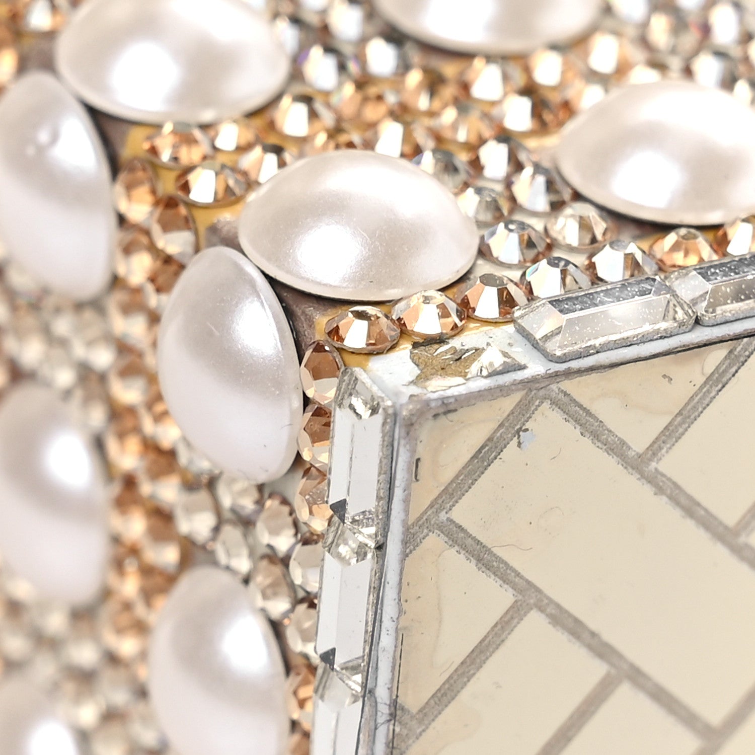 Judith Leiber Crystal Pearl Amelia Hot Air Balloon Minaudiere Clutch Champagne 9 of 13