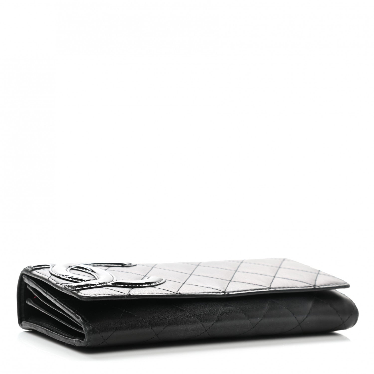 Chanel Calfskin Quilted Cambon Gusset Flap Wallet Black 4 of 10
