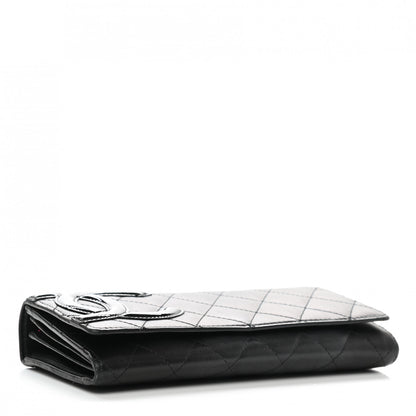 Chanel Calfskin Quilted Cambon Gusset Flap Wallet Black 4 of 10