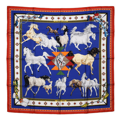 Hermes Silk Les Chevaux Qataris Scarf 90 1 of 5