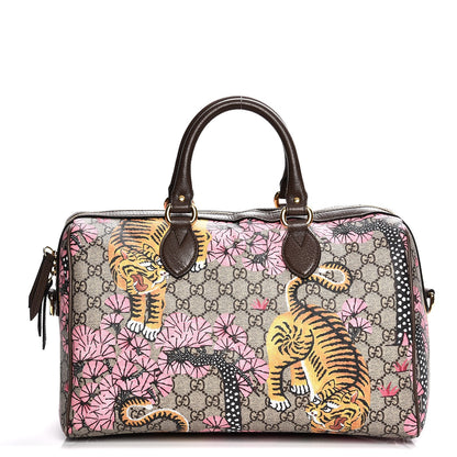 Gucci GG Supreme Monogram Bengal Medium Boston Beige PInk 1 of 14