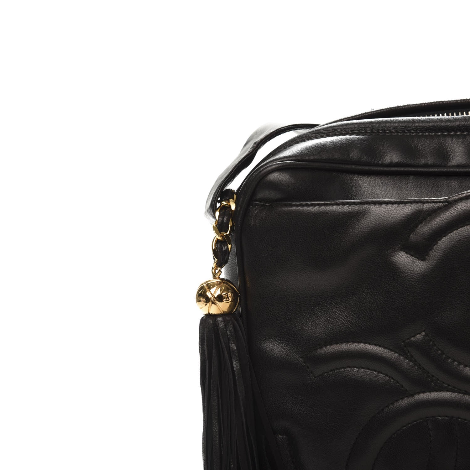 Chanel Lambskin CC Tassel Shoulder Bag Black 11 of 15