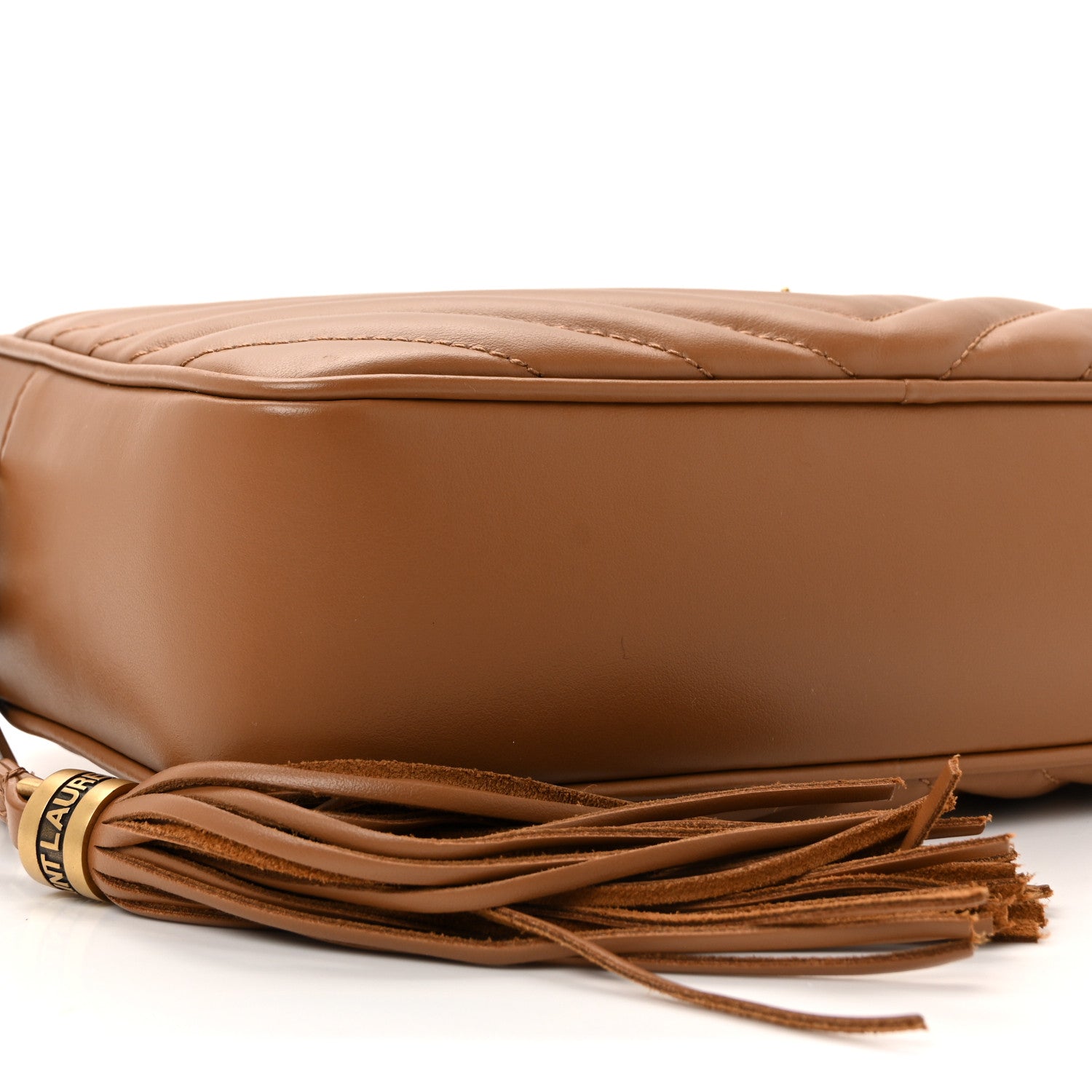 Saint Laurent Calfskin Matelasse Monogram Lou Camera Bag Cinnamon 15 of 19