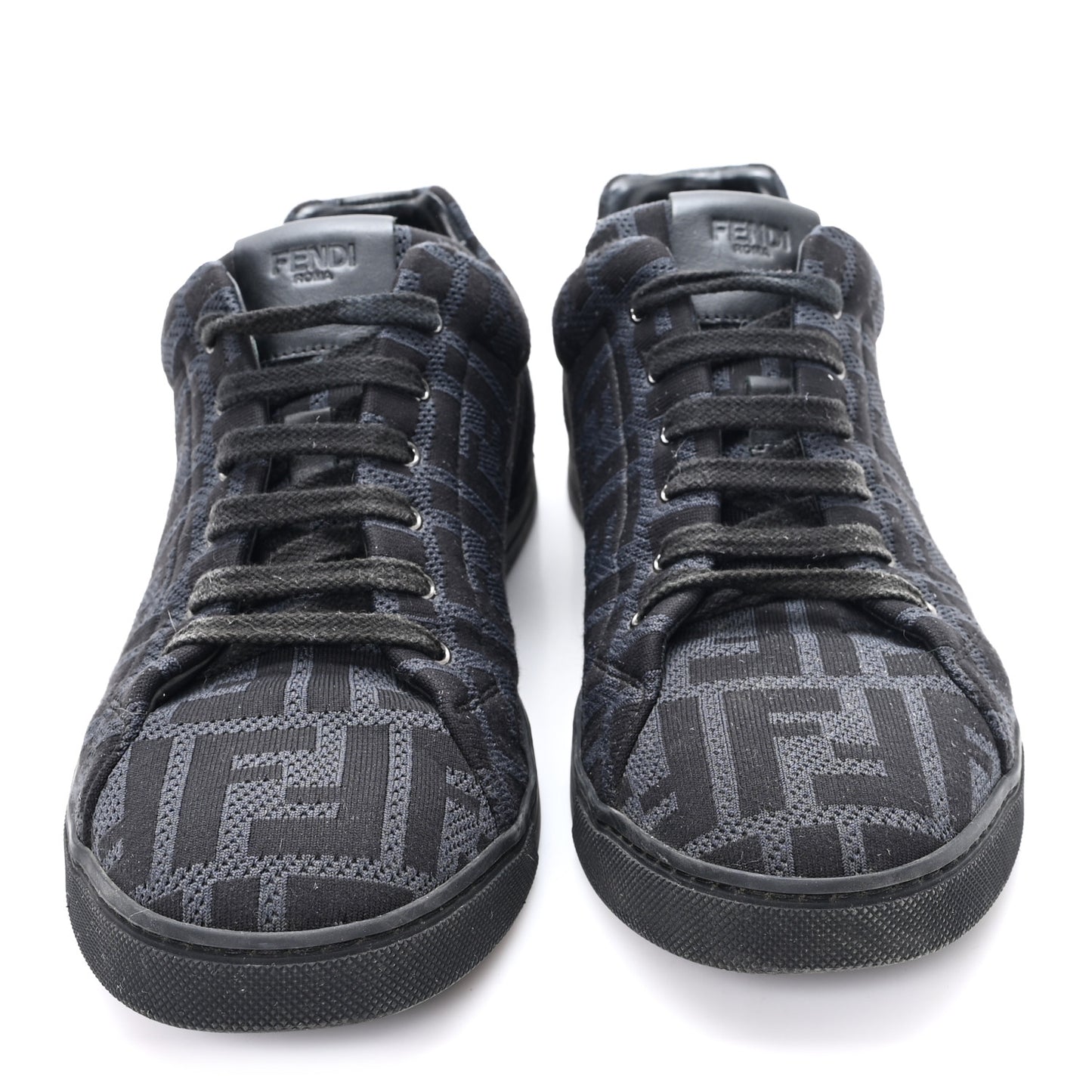 Tech Fabric FF Mens Lace Up Low Top Sneakers 7 Black