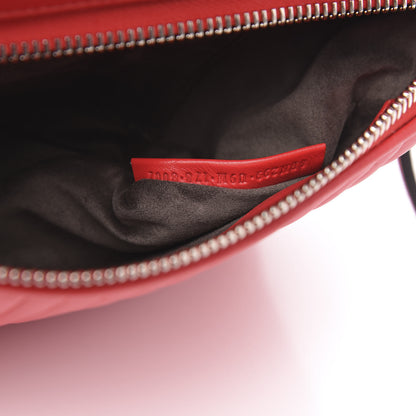 Fendi Shiny Nappa Trapuntata Small DotCom Click Chain Satchel Rojo 7 of 11