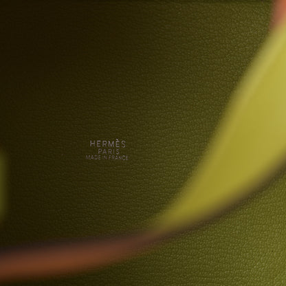 Hermes Chevre Picotin 18 PM Potiron Vert Anis 8 of 10
