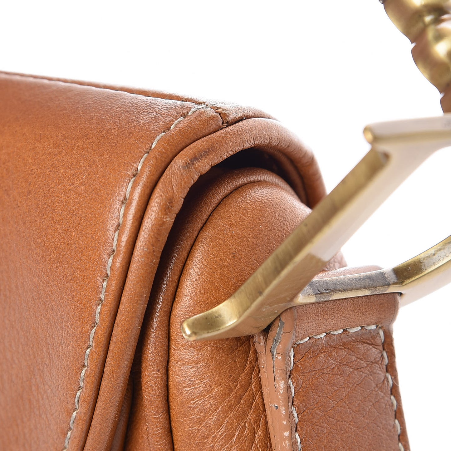 Calfskin Double Saddle Bag Brown