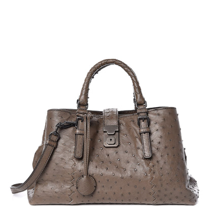Bottega Veneta Ostrich Small Roma Tote Brown 1 of 17