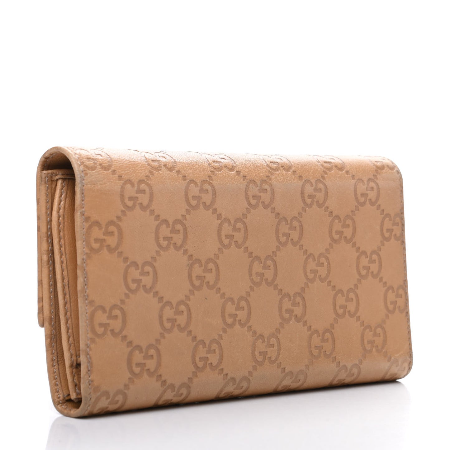 Guccissima Joy Continental Snap Oranizer Wallet Light Sand
