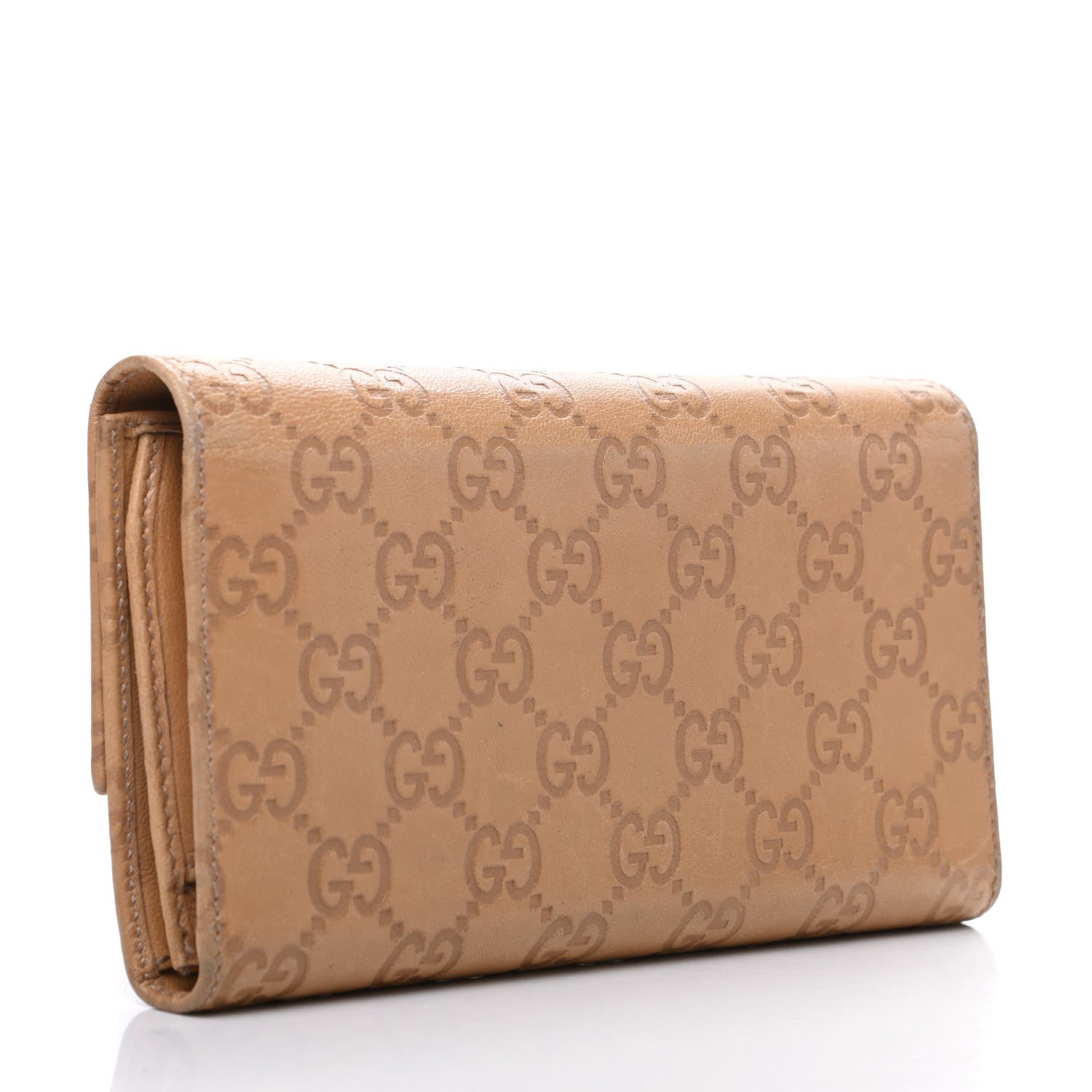 Gucci Guccissima Joy Continental Snap Oranizer Wallet Light Sand 3 of 9