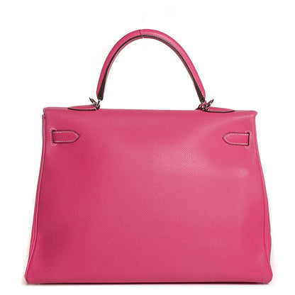 Hermes Epsom Candy Kelly Retourne 35 Rose Tyrien Rubis 4 of 26