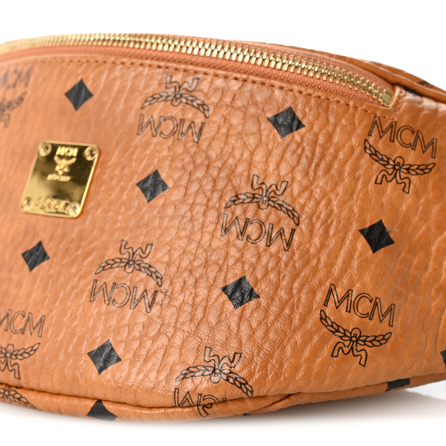 MCM Visetos Stark Belt Bag Cognac 9 of 10