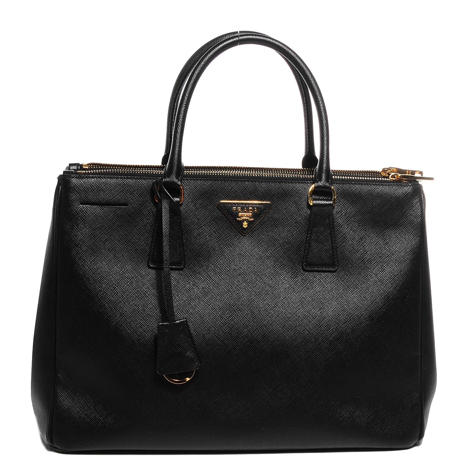 Prada Saffiano Lux Medium Double Zip Tote Nero Black 1 of 10