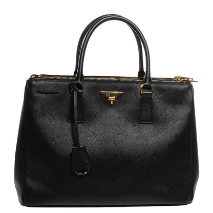 Prada Saffiano Lux Medium Double Zip Tote Nero Black 1 of 10