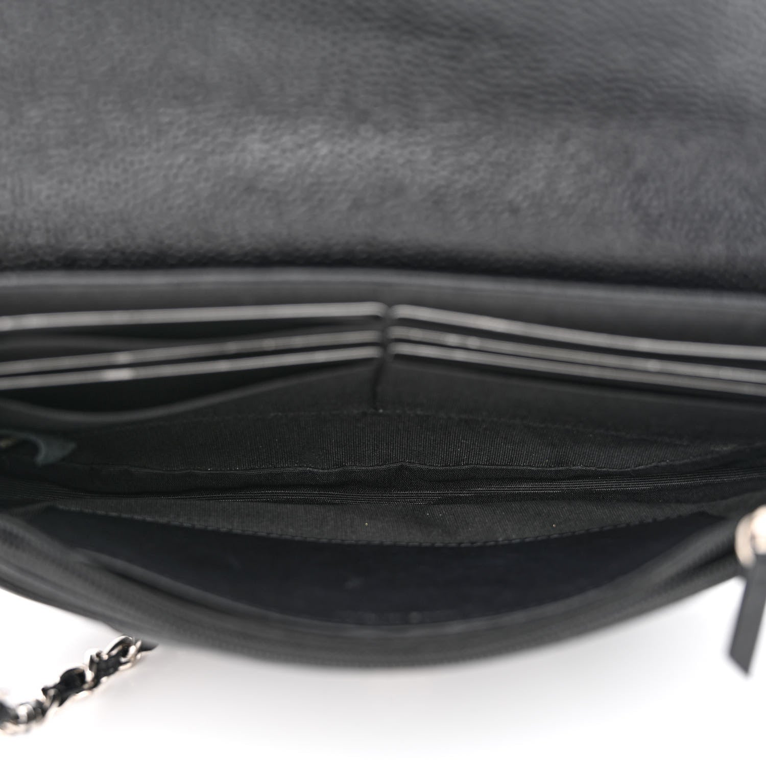 Chanel Caviar Half Moon Wallet On Chain WOC Black 5 of 13