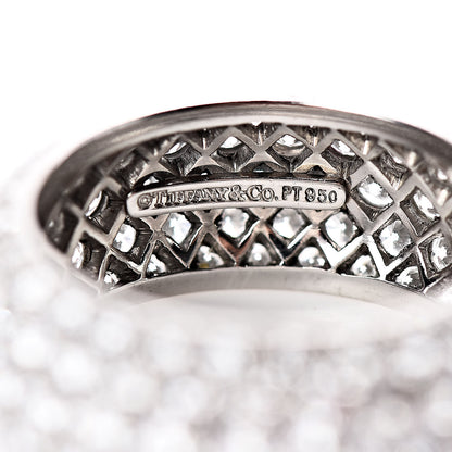 Tiffany Platinum Diamond Five Row Etoile Band Ring 52 6 4 of 5