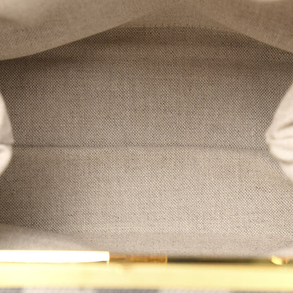 Mansur Gavriel Checker Canvas Mini Volume Chain Clutch Black White 5 of 9