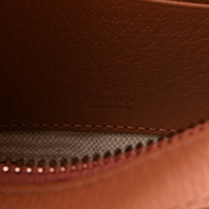 Gucci GG Supreme Monogram Textured Calfskin Web Mini Ophidia Half Moon Hobo Rose Pink 6 of 10