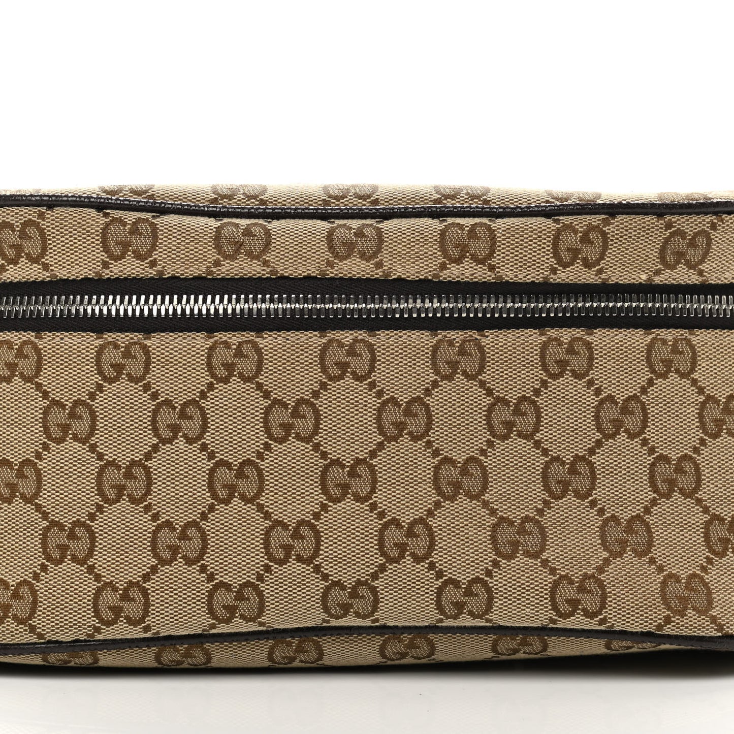 Monogram Dollar Calfskin Waist Pouch Beige Ebony Testa di Moro Marrone Scuro