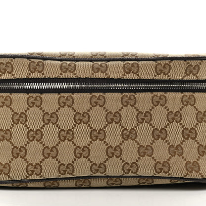 Gucci Monogram Dollar Calfskin Waist Pouch Beige Ebony Testa di Moro Marrone Scuro 8 of 10