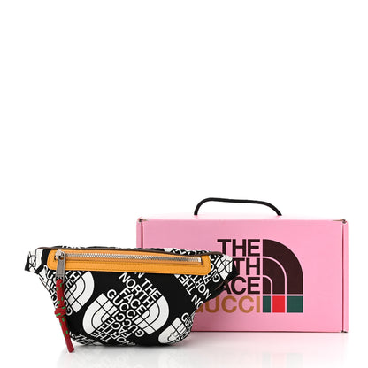 Gucci X THE NORTH FACE Econyl Nylon Belt Bag Black Ivory Crop 11 of 11