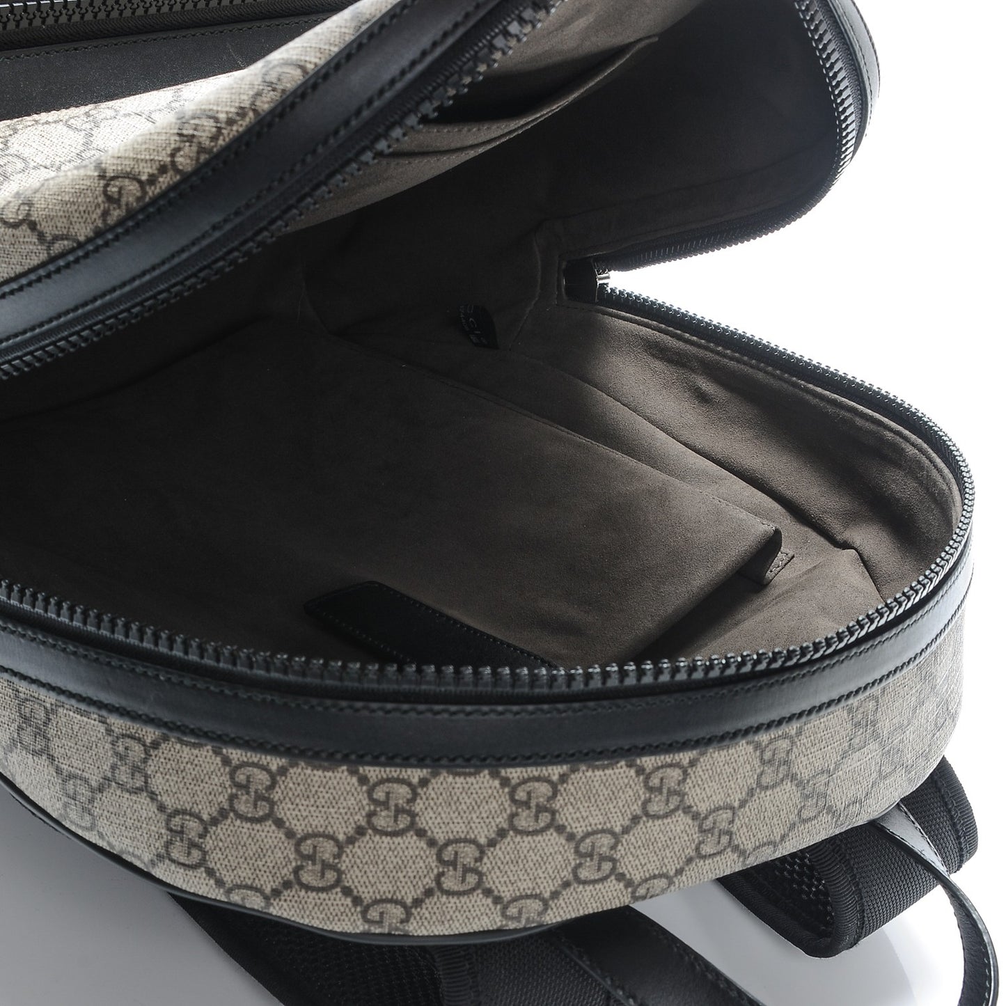 GG Supreme Monogram Medium Backpack Black