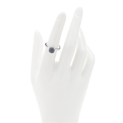 Tiffany 18K White Gold Blue Sapphire 7mm Paloma's Sugar Stacks Ring 52 6 2 of 6