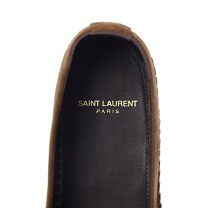 Saint Laurent Suede Monogram Espadrilles 38 Brown 7 of 9