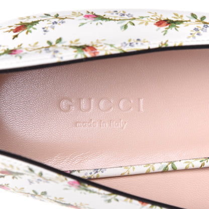 Gucci Calfskin Rose Print GG Marmont Fringe 50mm Loafer Pumps 41.5 Multicolor 9 of 10