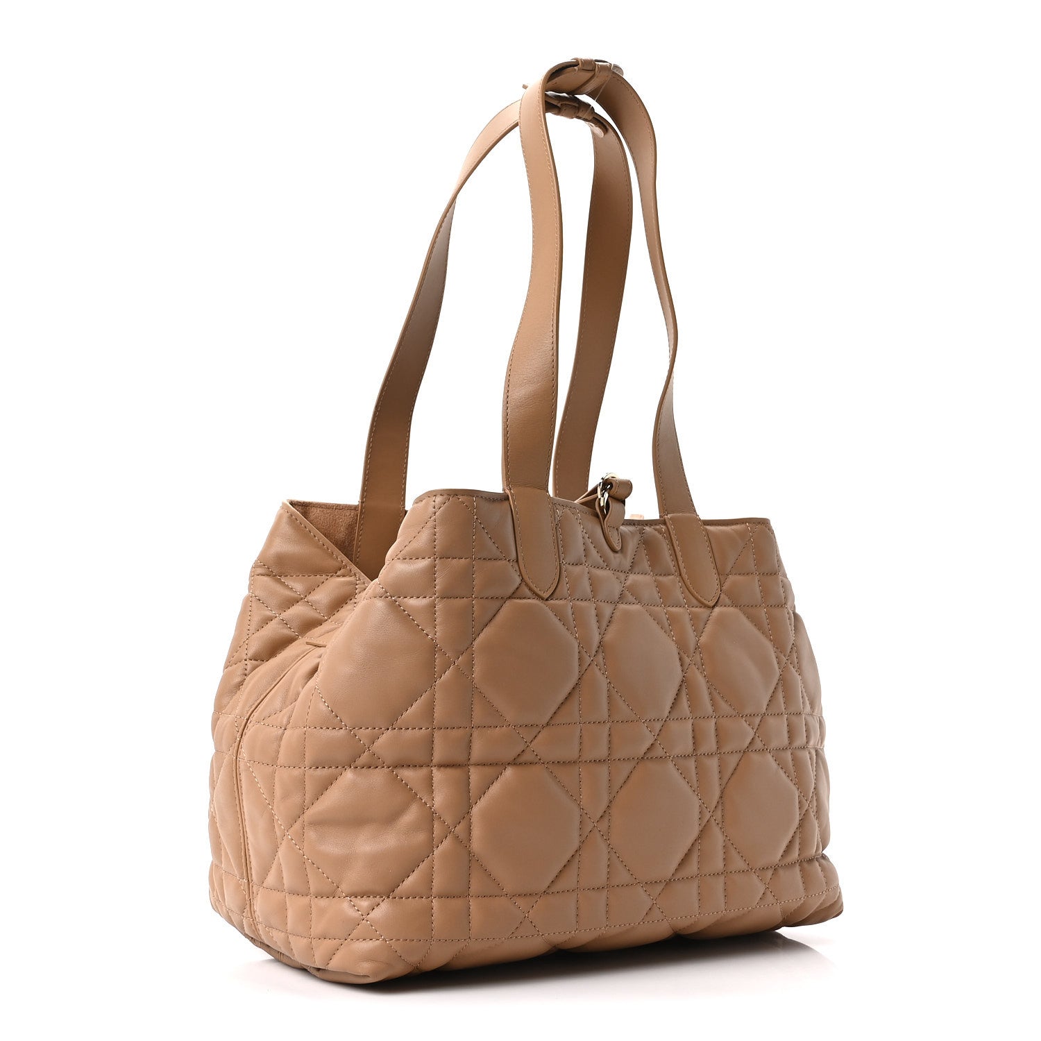 Christian Dior Calfskin Macrocannage Medium Toujour Powder Tan 4 of 11
