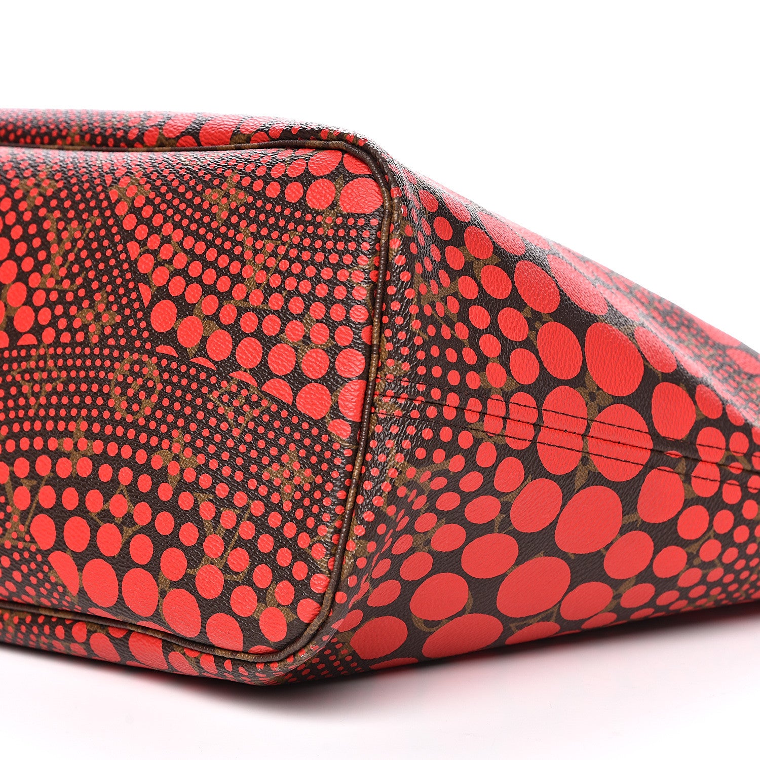 Louis Vuitton Monogram Kusama Waves Neverfull MM Red 9 of 14