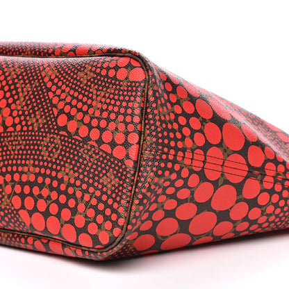 Louis Vuitton Monogram Kusama Waves Neverfull MM Red 9 of 14