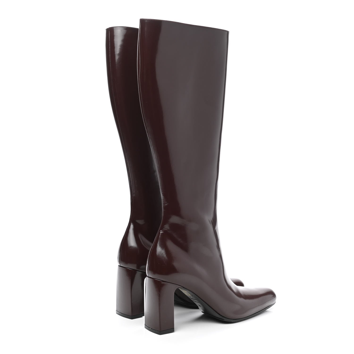 Balenciaga Patent Knee High Calfskin 110mm Boots 36 Bordeaux 4 of 8
