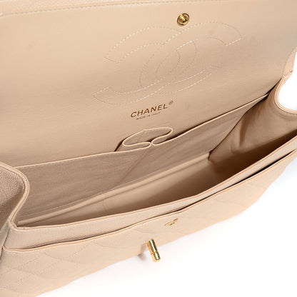 Chanel Caviar Quilted Jumbo Double Flap Beige Clair 6 of 9