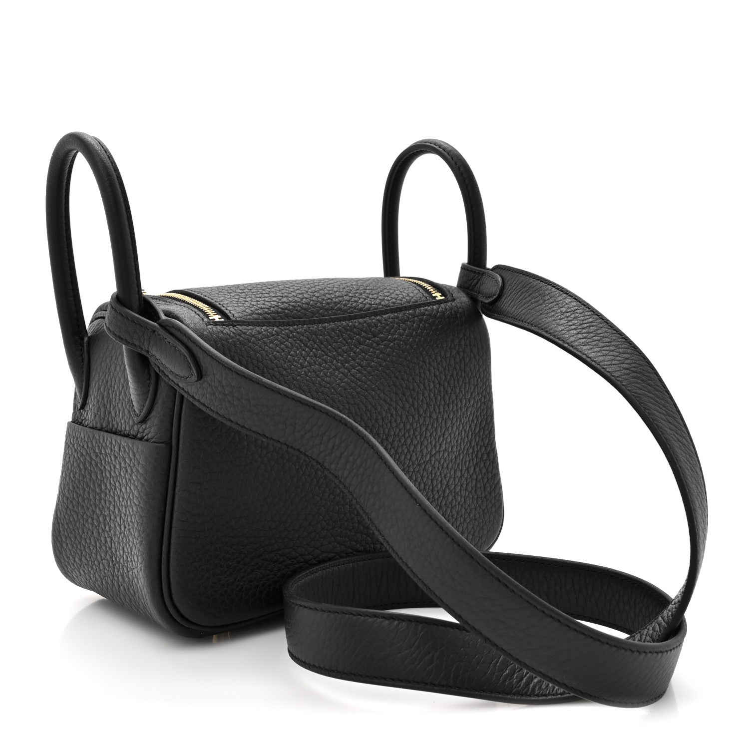 Hermes Taurillon Clemence Mini Lindy 20 Black 3 of 11