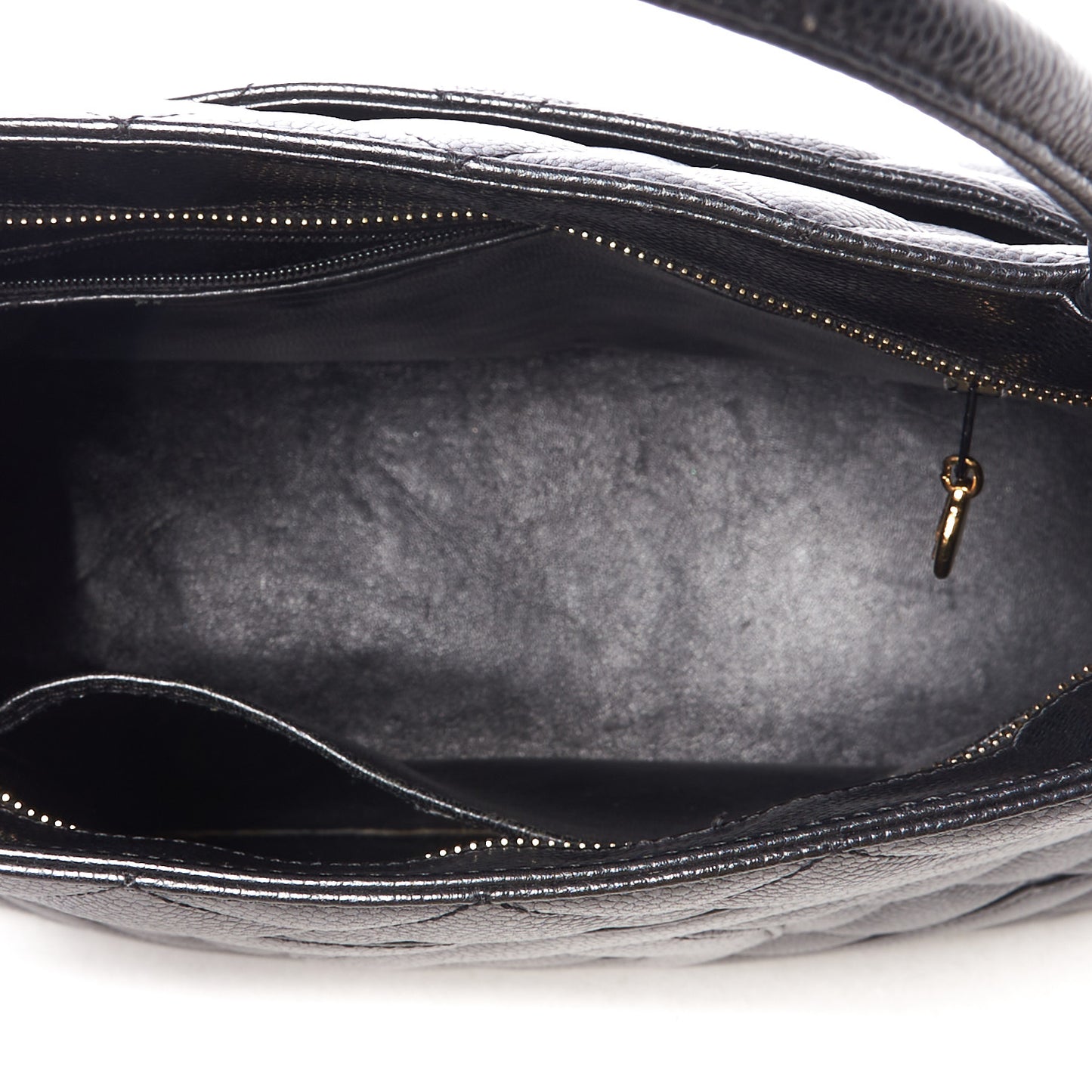 Caviar Quilted Medallion Tote Black