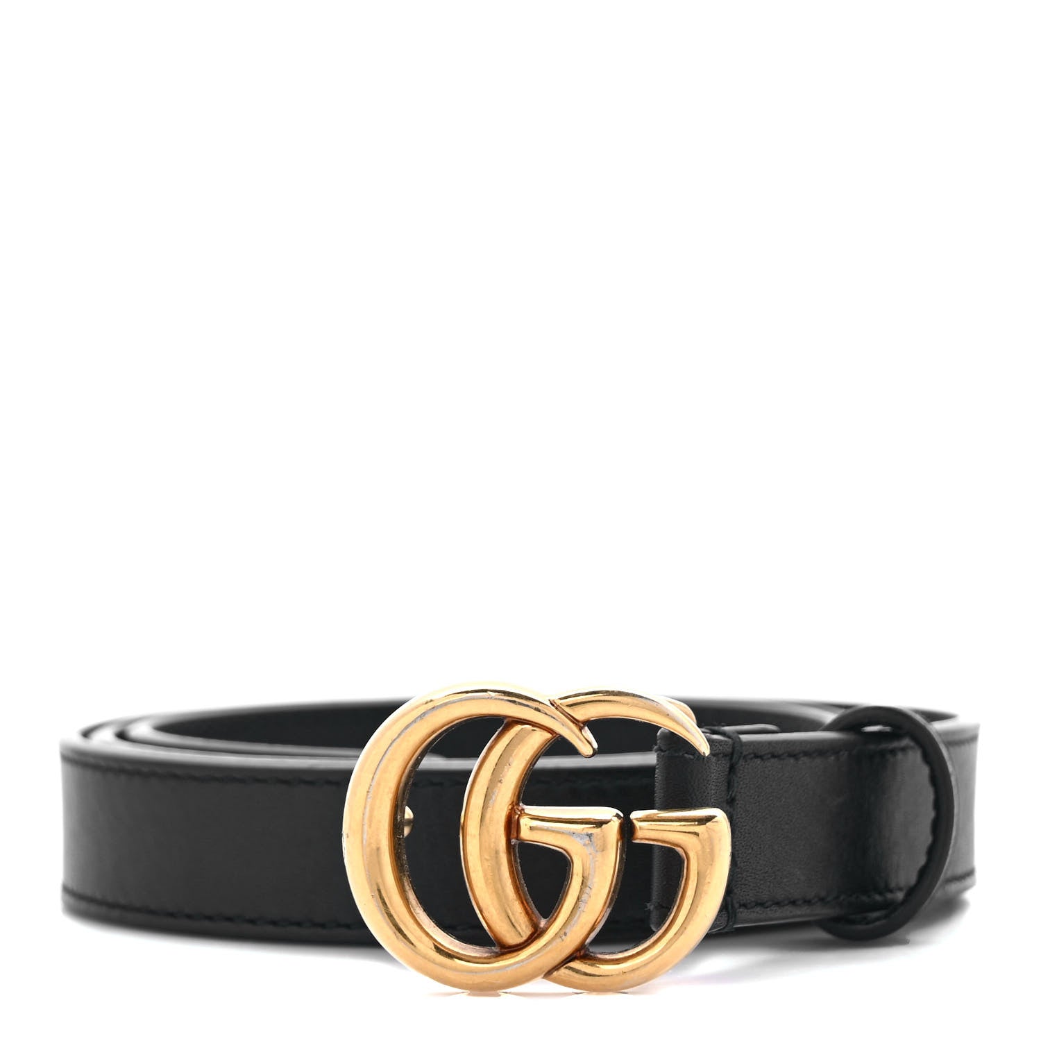 Gucci Calfskin Double G 20mm Belt 75 30 Black 1 of 5