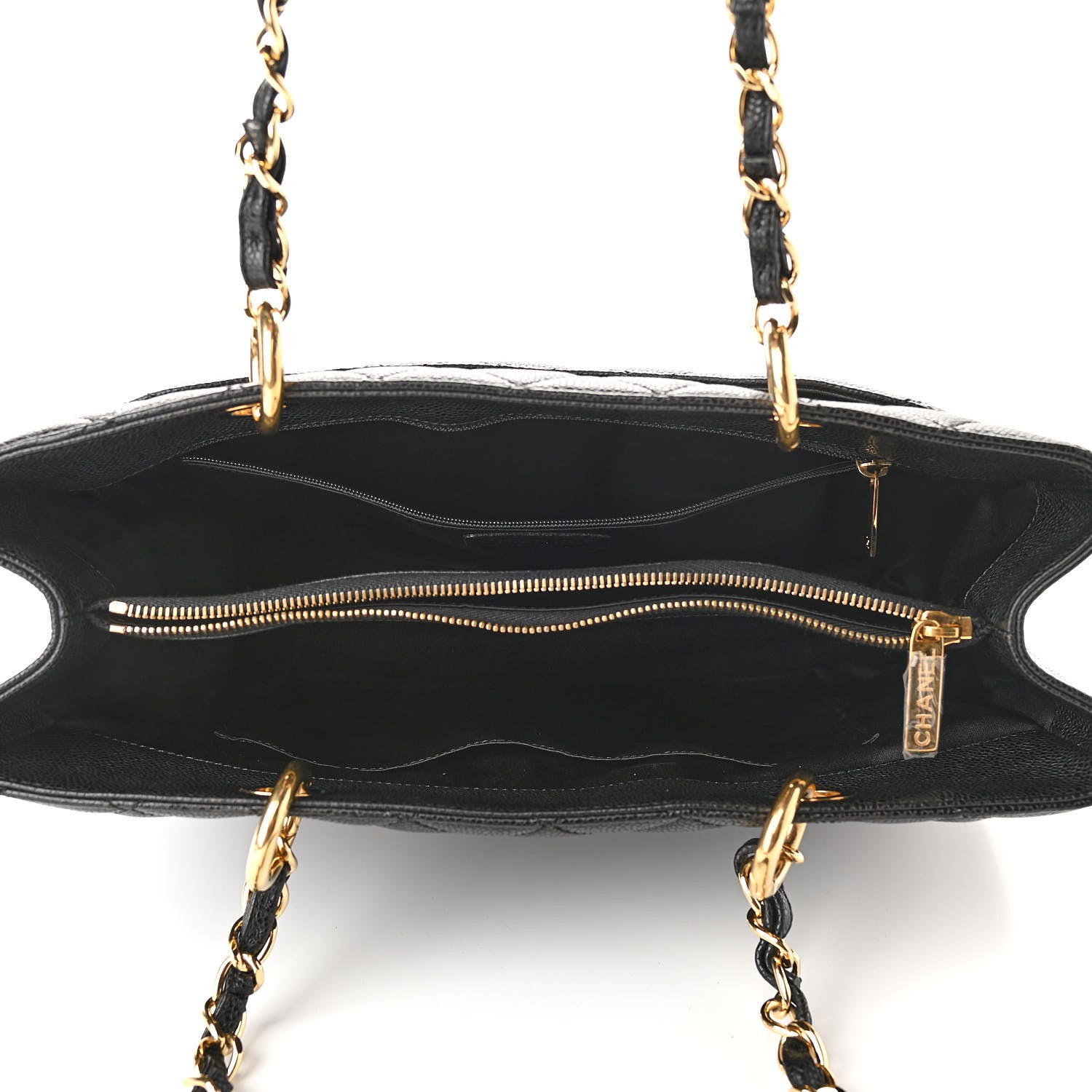 Chanel Caviar Quilted Grand Shopping Tote GST Black 5 of 12