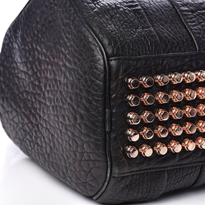Alexander Wang Pebbled Lambskin Rocco Black Rose Gold Hardware 7 of 13