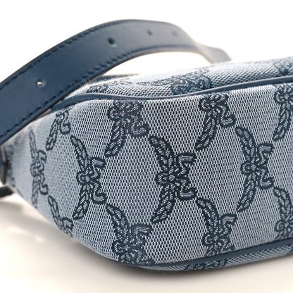 MCM Lauretos Nappa Small Himmel Shoulder Bag Indigo Blue 8 of 9