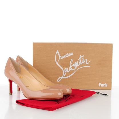 Christian Louboutin Patent Simple 70 Pumps 36 Nude 5 of 8