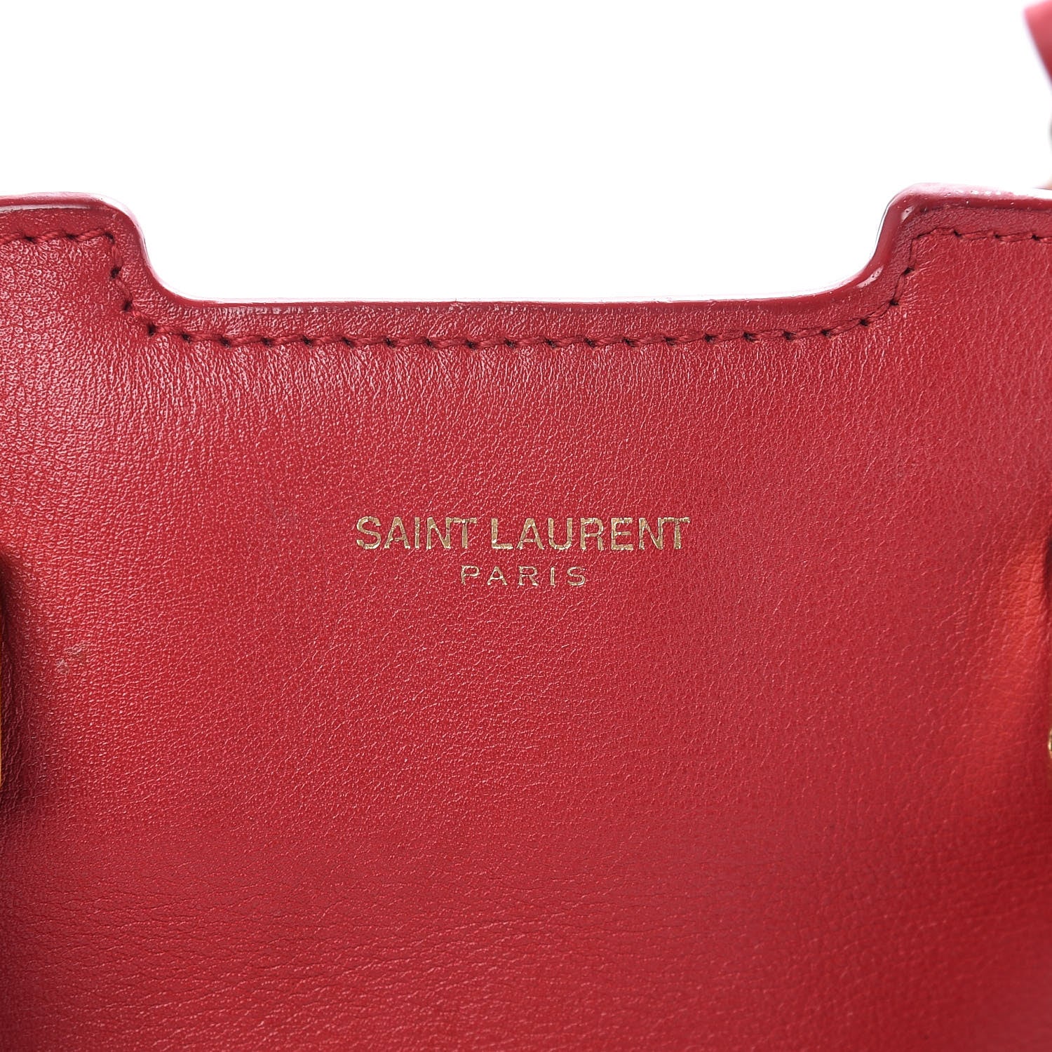 Saint Laurent Calfskin Small Classic Y Cabas Rouge Orient 8 of 20