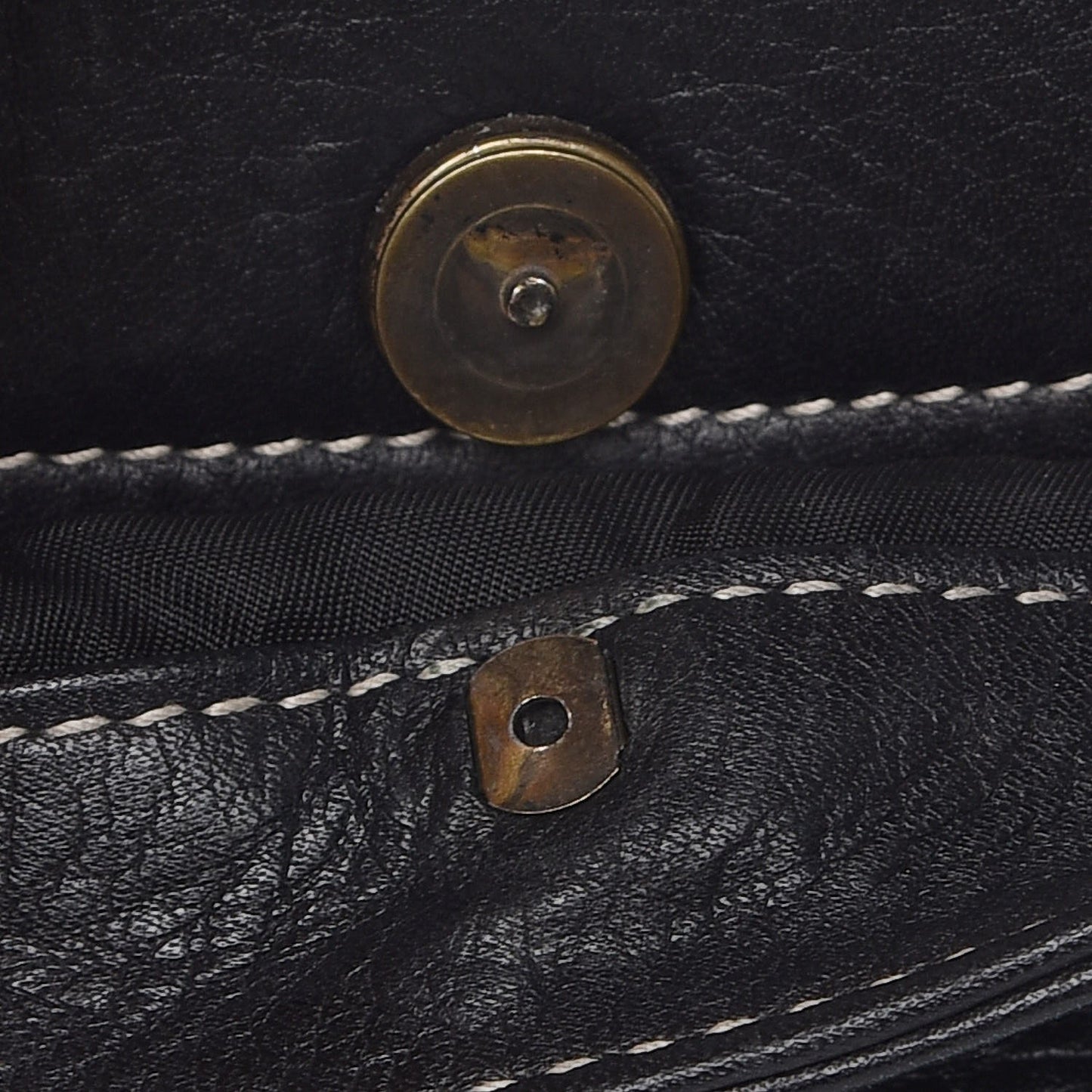Calfskin Double Saddle Bag Black